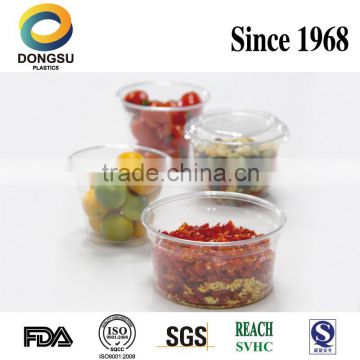 new design OEM diposable plastic PET container for fruit,vegatable,dessert with lids(FDA,ISO,SGS,SVHC)