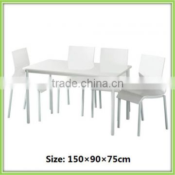 White High Gloss MDF Board Korean Dining Room Set