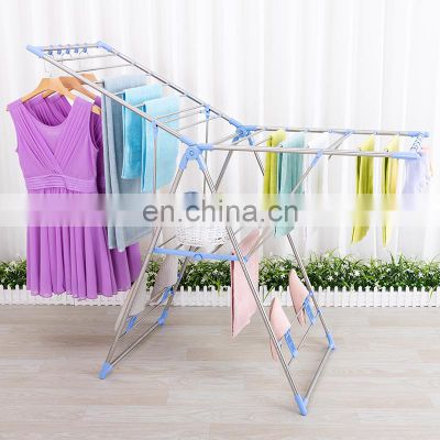 multifunctional Heavy duty laundry drying rack stainless steel clothing shelf folding cloth stand clothes drying