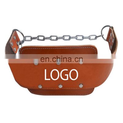 Customized LOGO Leather Power lifting Weightlifting Dipping Belts