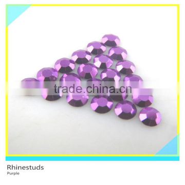 Rhinestud For Clothing Purple Round Flatback Metallic Ss10 3mm 300 Gross Package