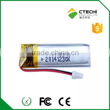 3.7v Li-polymer type li-ion battery 421133 120mAh rechargeable battery