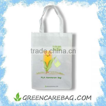 100% Biodegradable White Nice Printing PLA Non Woven Bag
