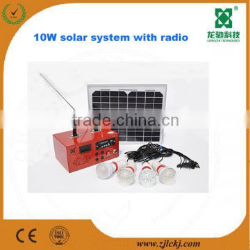 10w solar lighting system with FM radio