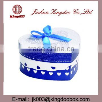 Jinhua Supplier Handmade Small Heart Shape Paper Gift Box With Ribbon