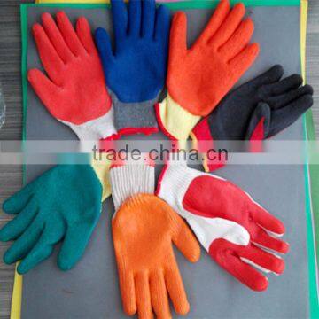 Latex gloves 10 gauges cotton polyester latex coated palm