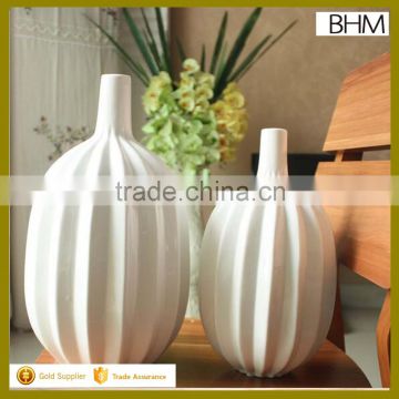 2016 garlic shape round special white porcelain modern ceramic vases for hotel decor