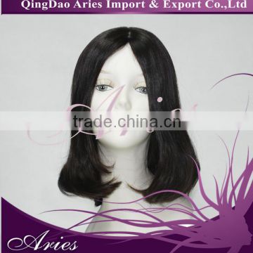 Fashion 100% Brazilian Virgin human Hair Silk Top Full Lace Wigs/Jewish wig for black woman
