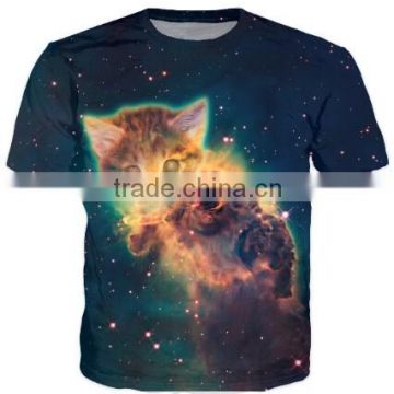 cat cartoon fashion mens tee shirts t shirt screen printing 3d printing t-shirt