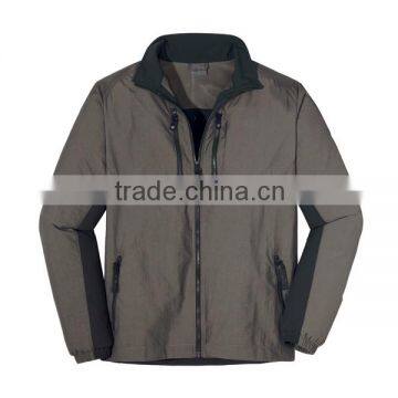 Windproof long sleeve grey mens summer jacket