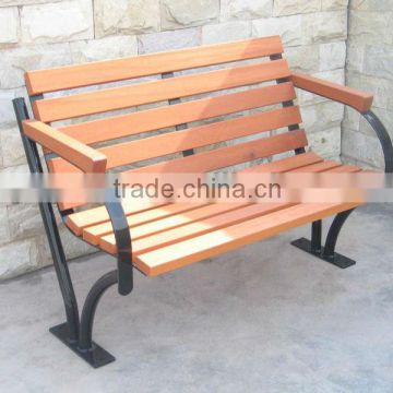 High quality powder coated steel and wooden outdoor table bench