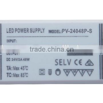 ultra thin LED drivers rated 60W max with constant voltage output 24vdc
