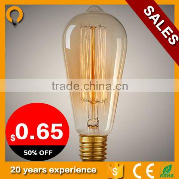 Famous product edison bulb 2.5 inch e27 vintage edison light bulb 40w S14 vintage lighting lamp                        
                                                                Most Popular