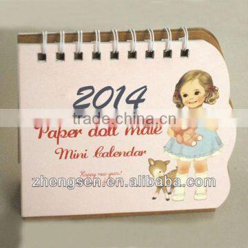 good design cheap doll mate mini calendar for promotion