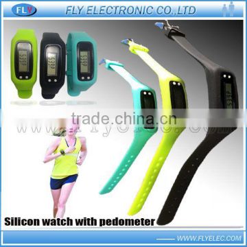 Silicone Watch with pedometer