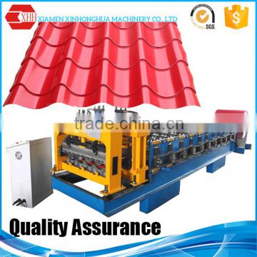 Colored glaze steel tile roof type making machine