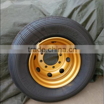 22.5 truck rim equipped with tyre
