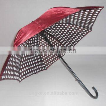 double layer straight shaft umbrella with water drop design