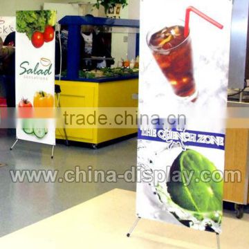 Advertisement display banner portable butterfly X stand