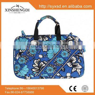 Best selling colorful small portable textile printing cotton quilted 19.5 inch laptop bag