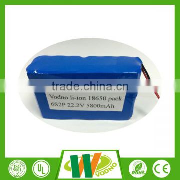 Factory direct 22.2v rechargeable Li-ion battery pack with BMS