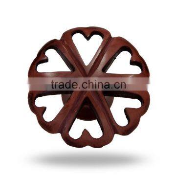 Acrylic Brown FLower Knobs