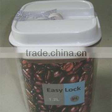 1.2L Square airtight plastic container for food