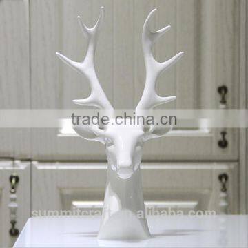 Deer head ornament pure white deer head statues