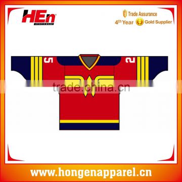 Hongen apparel High quality custom design canada team ice hockey jersey, ice hockey shirts, hockey wear