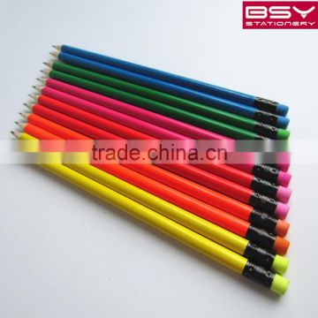 12 pcs pencils with eraser in oppbag.