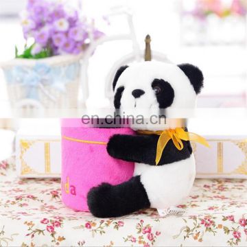 Creative funny plush animal panda pencil holder producer