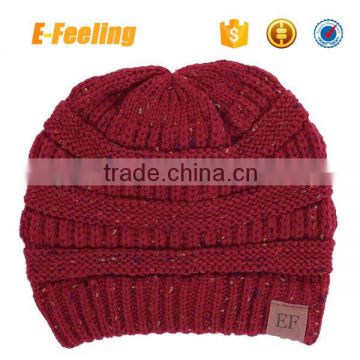Wholesale Knit Slouch Beanie Hat/Custom Knit Slouch Beanie