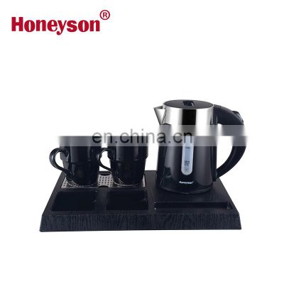 top welcome tray set double wall hotel electric kettle 0.6L I-H1262