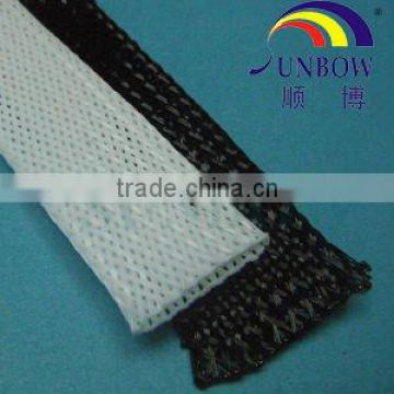 Fire retardant polyester braided mesh sleeve