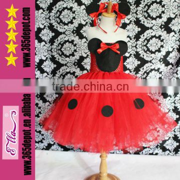 Red Fashion Baby Girls' Mini Birthday Party Summer Long Tutu Dress For 1-13year