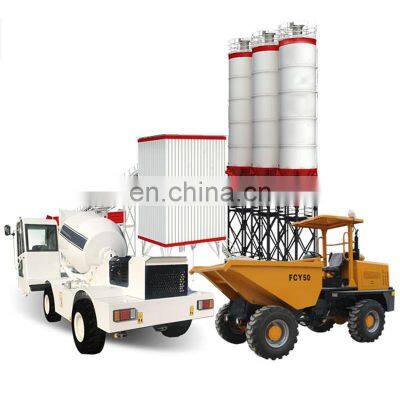 2.0 CBM Self loading Mobile Portable concrete mixer truck and 2ton 3ton 5ton 7ton dumper truck for Construction Industry