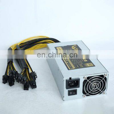 2000w Pc Power Supply 2000w Atx 12v Power Supply Psu Support 8 Gpu Max 2400w