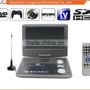 new year promotion! 9 inchs super thin portable dvd player with 270 degree rotation TFT LCD screen