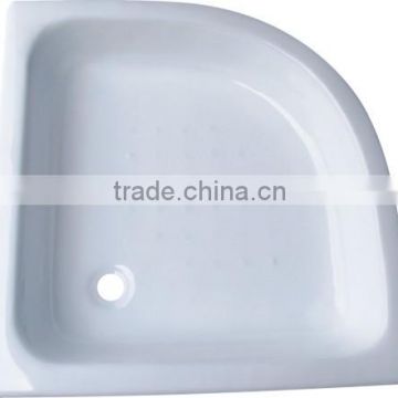 anti-slip flat cast iron fan shape shower tray with drain hole