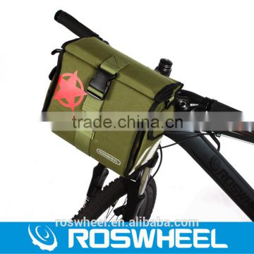 Wholesale roswheel new design army green waterproof bicycle handlebar bag 11687