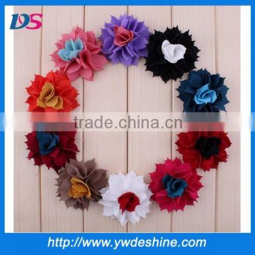 New product hot sell burlap flower for hair shoes H-534