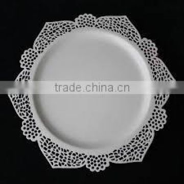 Designer white charger plate, supplier of gold charger plate
