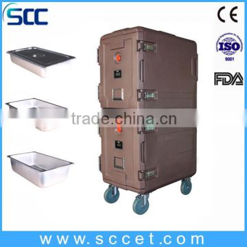 roto-molded PE insulated hot and cold food holding cabinet