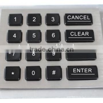 Deep waterproof numeric keypad with excellent tactile feeling