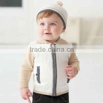 DB385 dave bella autumn winter baby hat earflat caps newborn hat wholesale baby knitted hat