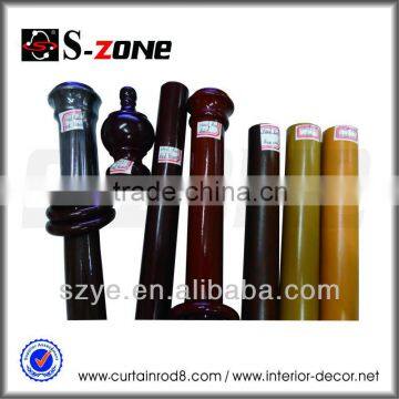 Running color treated finish wooden cutrain poles for hanging