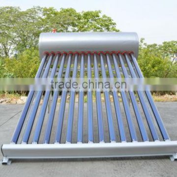 Stainless steel evacuated tube solar water heating