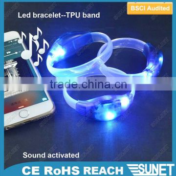 Decoration custom adjustable flash silicone bracelets custom