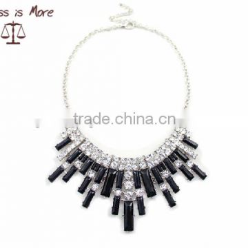 Wholesale,rhinestion necklace,statement necklace,black and white necklace