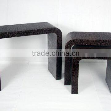 Simple modern three black display stool